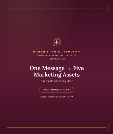 One Message → Five Marketing Assets
